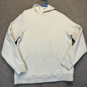 Daniel Hechter Paris Hoodie Men's Medium Pullover Cream Stretch Cotton